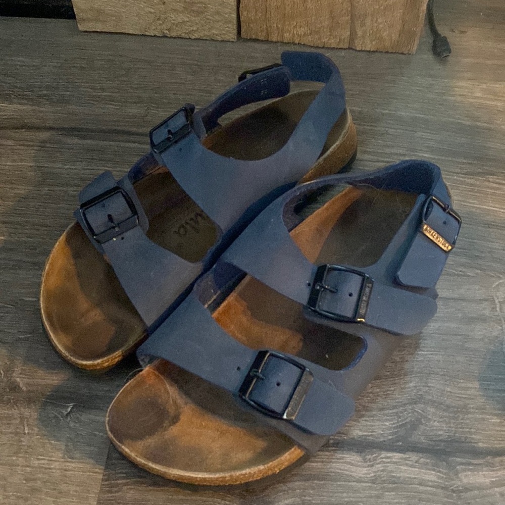 Birkenstock Betula R Strap Cork Sandal Navy Faux L